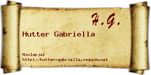 Hutter Gabriella névjegykártya